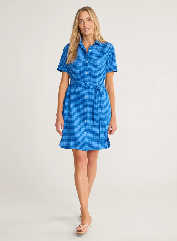 Charlotte S/S Dress - Blue Check